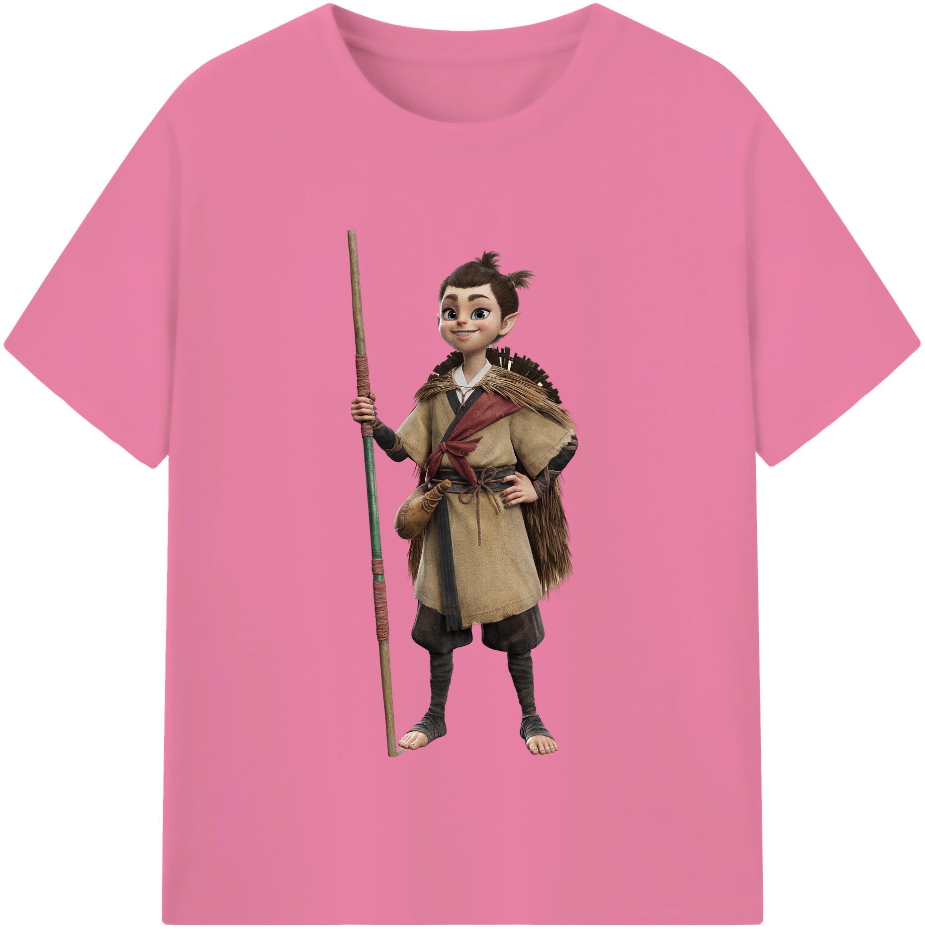（画像用） Ne Zha 2 ナタ 魔童の大暴れ 綿100％半袖Tシャツ（フロントプリント）